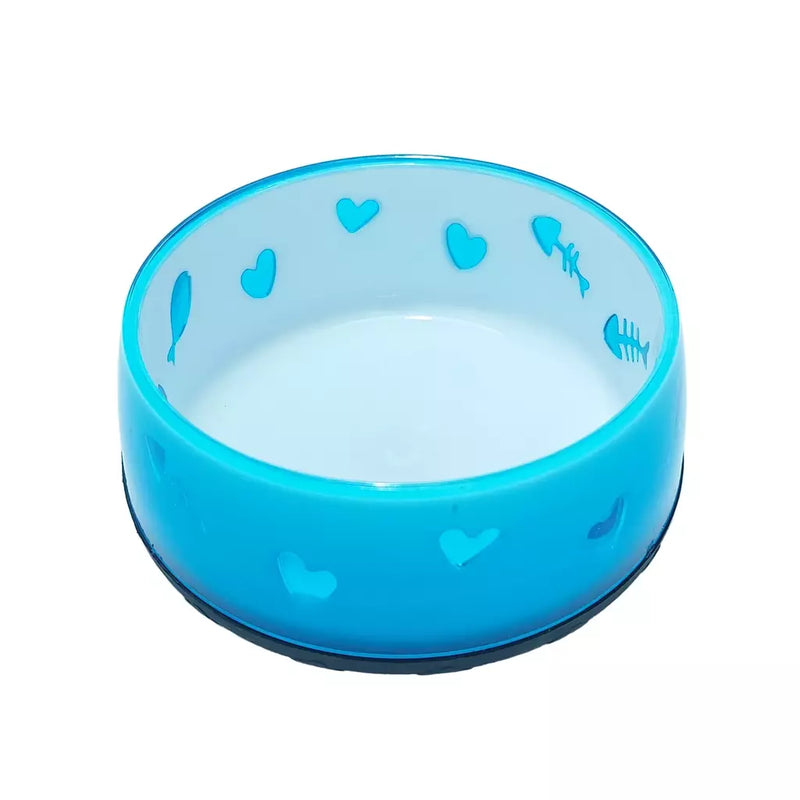 Comedouro Chalesco Cat Deluxe para Gatos Azul Tamanho M